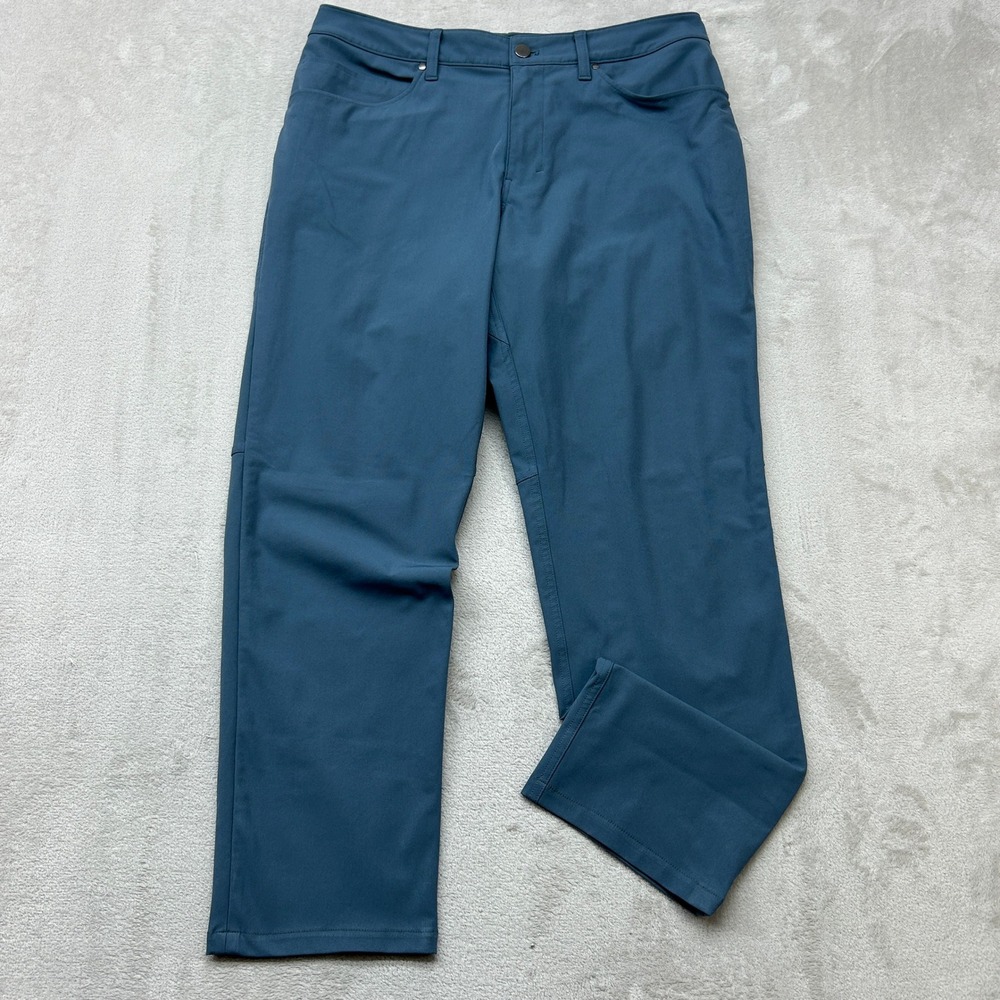 Lululemon ABC‎ Classic-Fit Pant Mens 34x28 Blue Warpstreme Technical Trousers